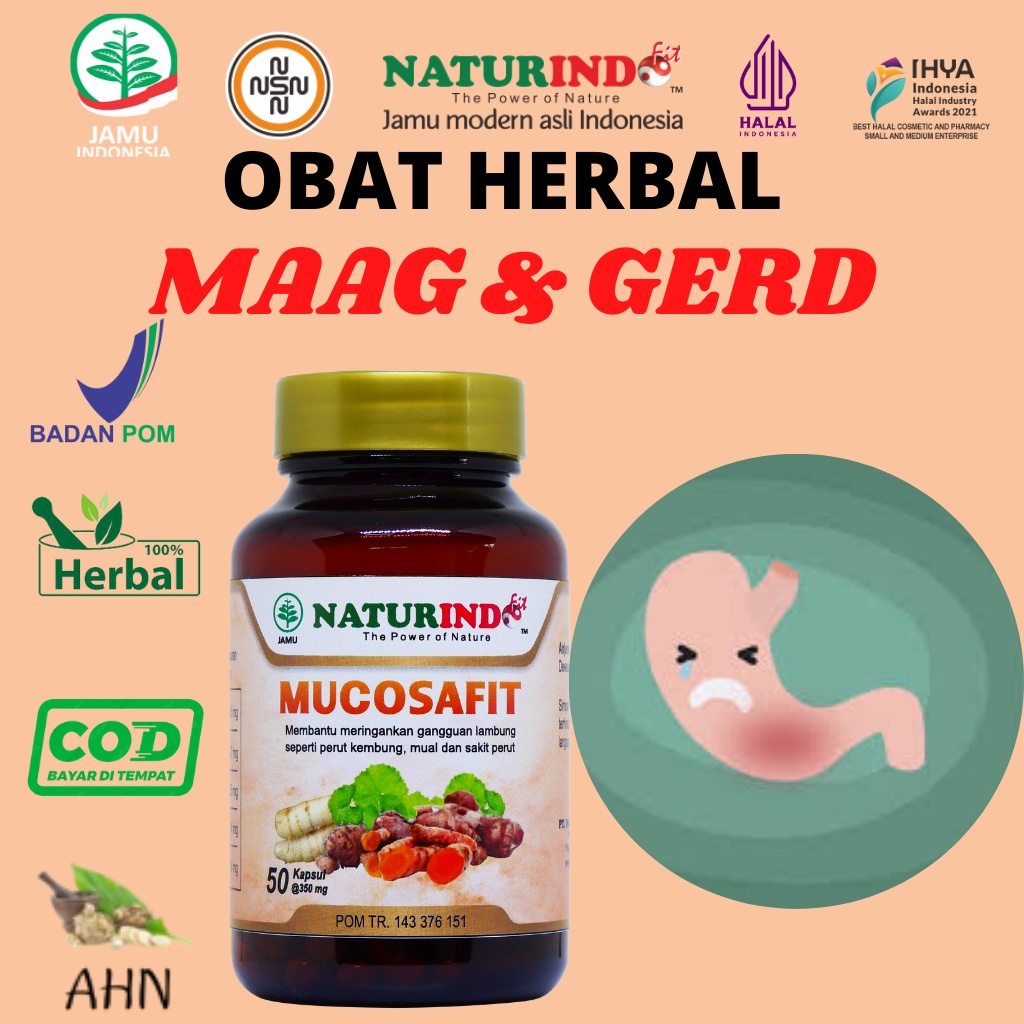 MUCOSAFIT Obat Herbal Bau Mulut Busuk Permanen Menahun Sariawan Asam Lambung Kronis Maag Magh Gerd G