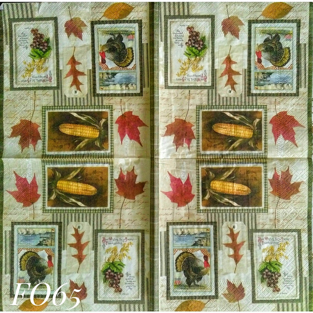 

Napkin Eropa Food FO65/ Tissue Decoupage