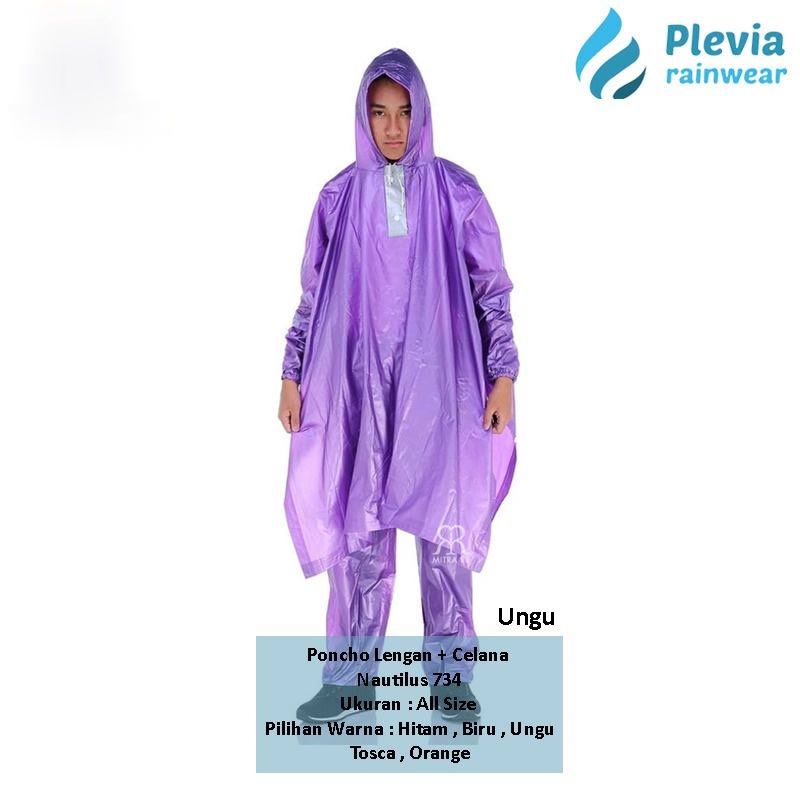 Jas Hujan Poncho Lengan Celana Plevia Nautilus 734 – Ponco Motor