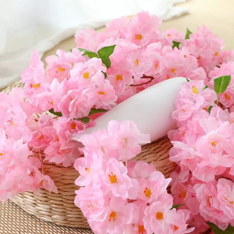 Jual Bunga Sakura Cherry Blossom With Daun | Shopee Indonesia