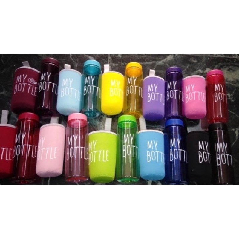 1 KG MUAT 13 TERMURAH !! MY BOTTLE SARUNG BUSA TERBARU KEKINIAN Full Color Bening / Botol Minum BPA FREE 500 ML Gratis Sarung Busa Tebal