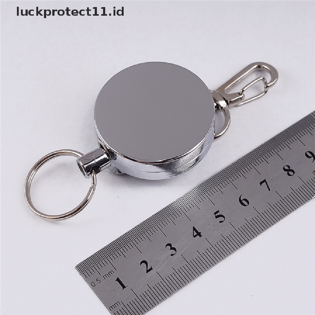 /Fashion Hot// Fashion// Kawat Baja Tahan Hilang Elastis Gantungan Kunci Recoil Sporty Alarm Key Rings.