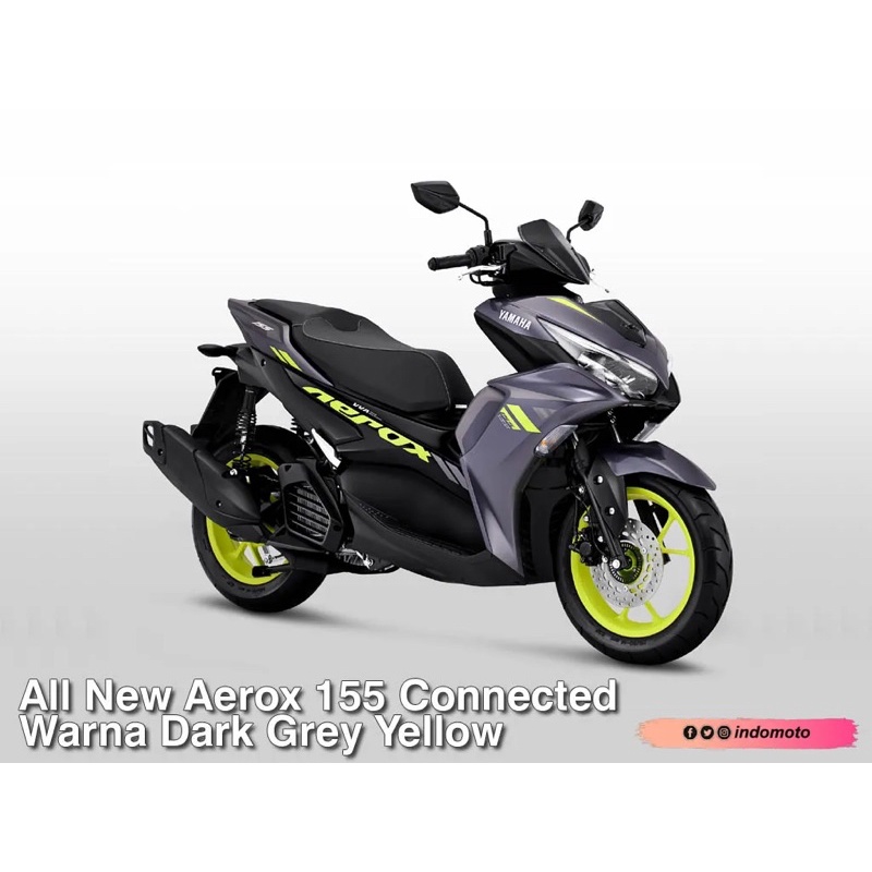 STIKER STRIPING MOTOR AEROX 2021 ABU KUNING DARK GREY YELLOW