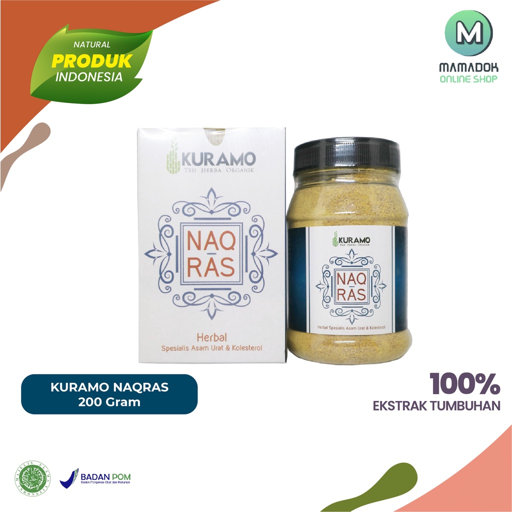 

Kuramo Naqras jamu Teh Bubuk Herbal Mengatasi Asam Urat dan Kolesterol