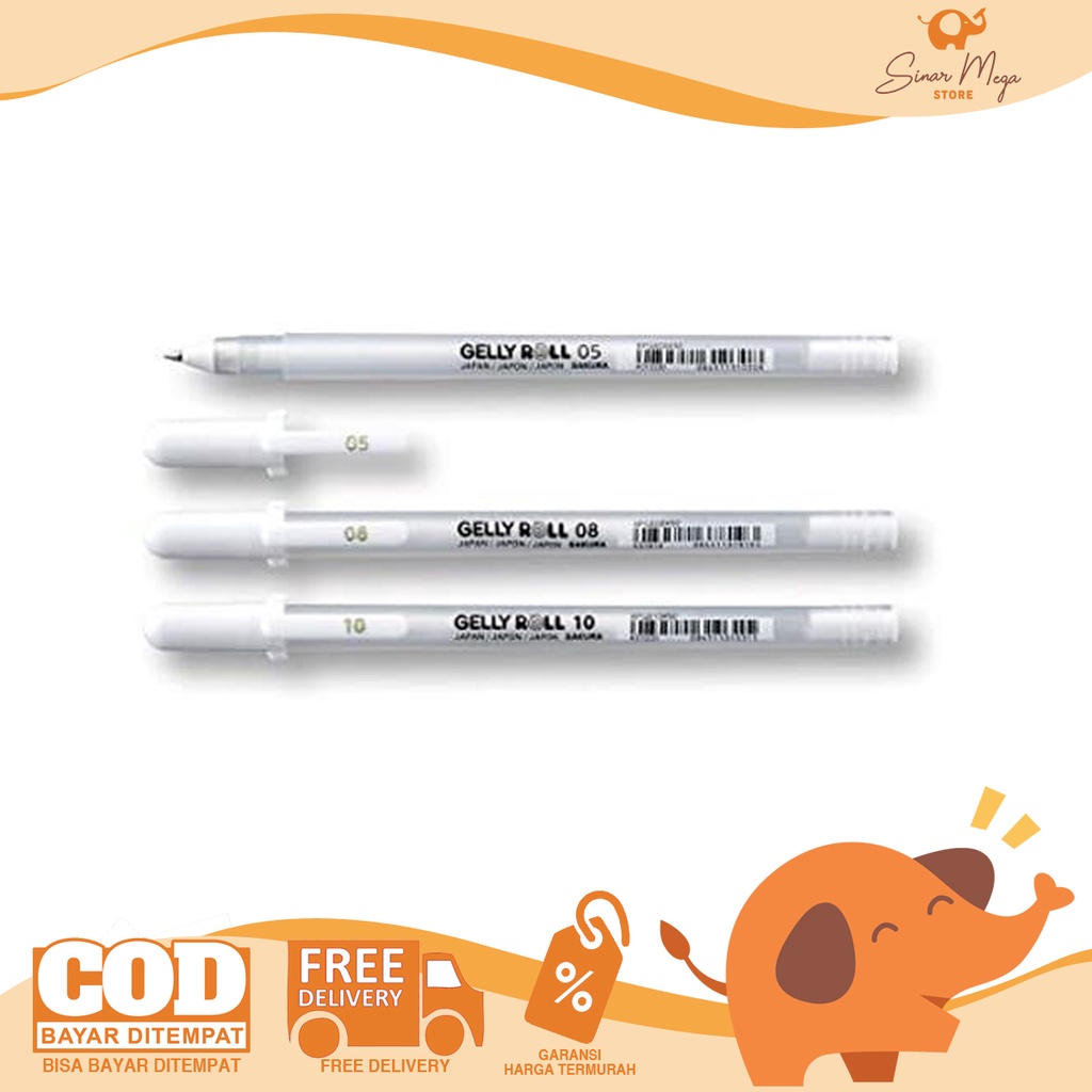 

Sakura Gelly Roll Pen White Putih / Pulpen Putih