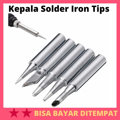 Kepala Solder Iron Tips 900M-T 5 PCS / Kepala Mata Ujung Solder Uap Tembaga Station Baja Gas kuninga