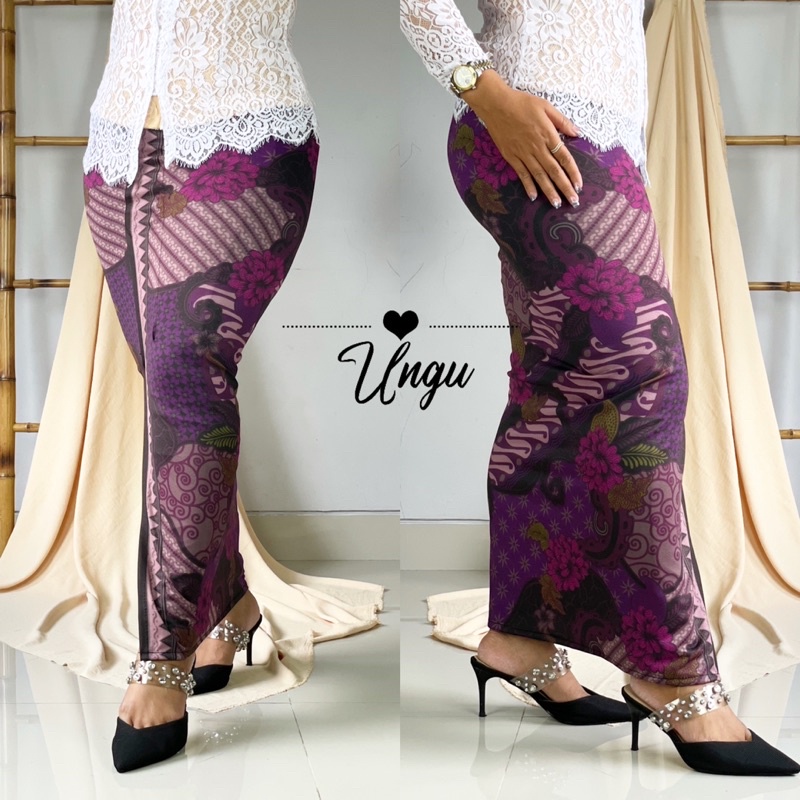 kamen jadi moscrep motif batik bali bahan full stretch