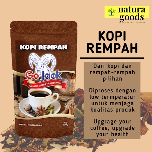 

Minuman Kopi Rempah Asli Murni Alami Go Jack 150g