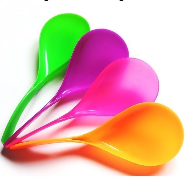 Centong Nasi Plastik KH Tebal / Sendok Nasi Murah Pelangi