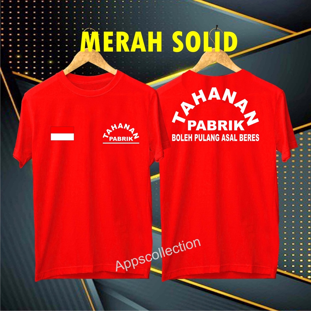 Cod/Promo Diskon Kaos TAHANAN PABRIK bdr 2022 Tak Manusia  /Kaos katun/Pakaian Pria pakaian Wanitai