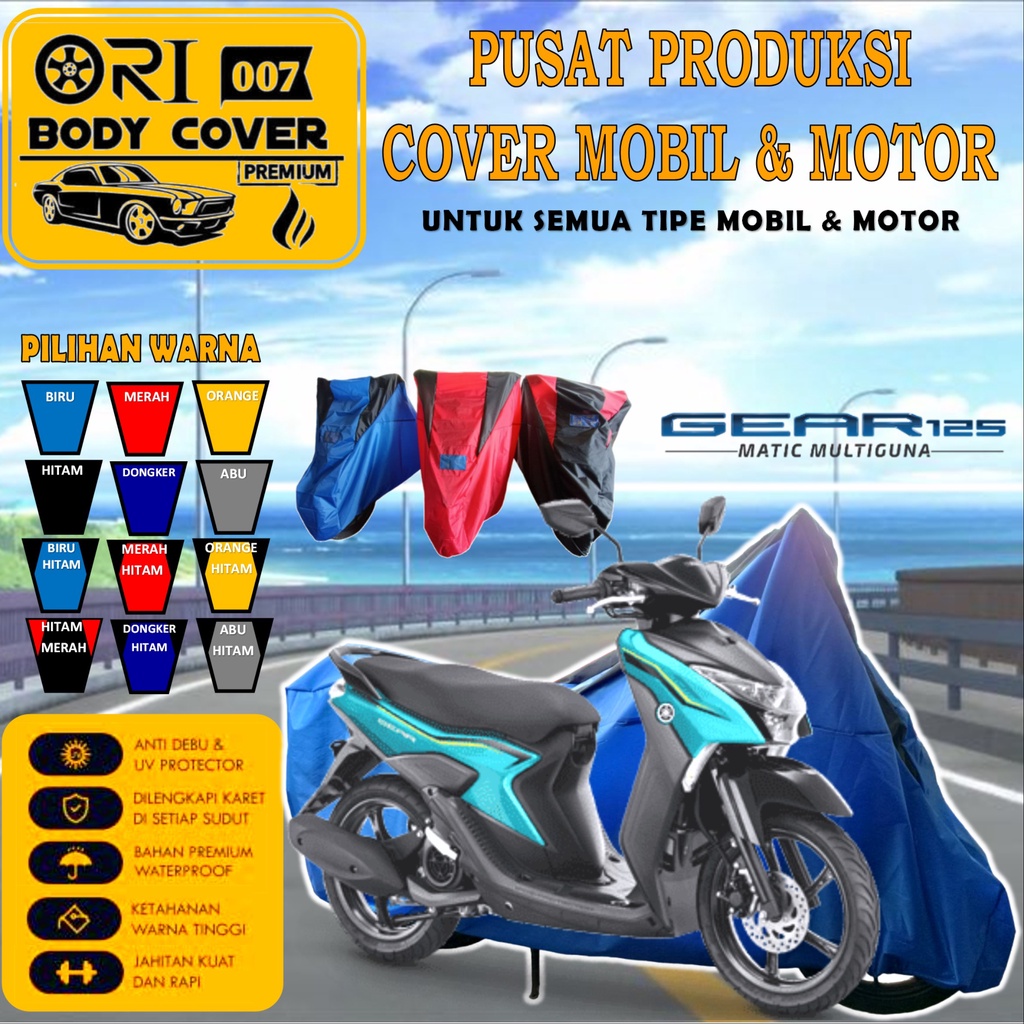 Cover motor YAMAHA GEAR 125 GEAR 125 S GEAR 125 &125S LIMITED EDITION  tafeta efek daun talas