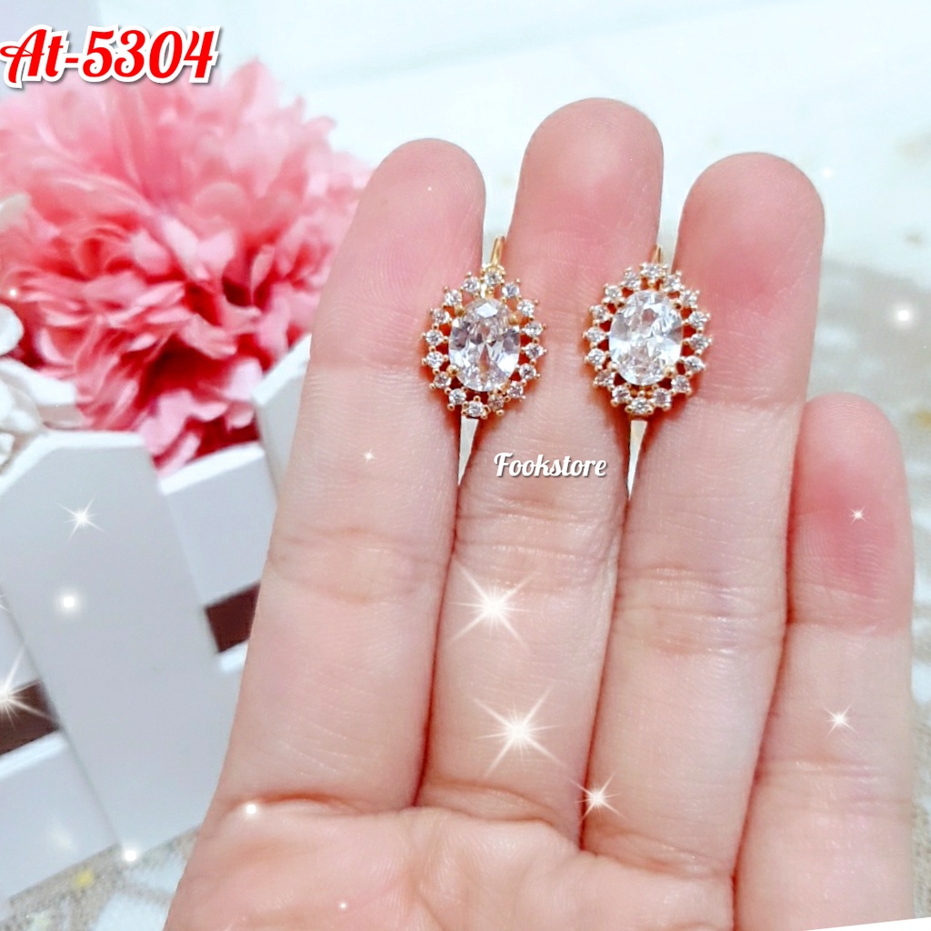 Anting Clip/klip Wanita Fashion Korea Gold &amp; Silver /Anti Alergi