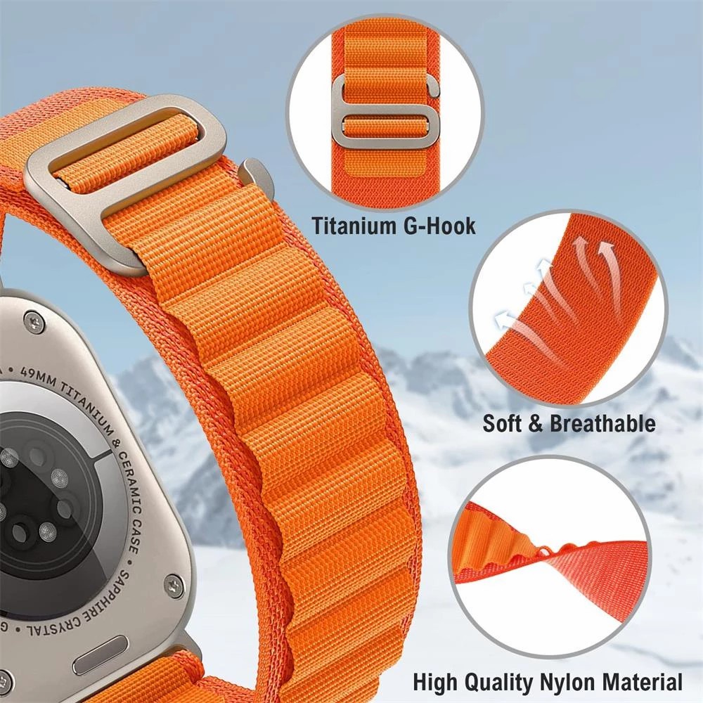 Tali✅Alpine Loop Band for iWatch Strap 49mm 44mm 40mm 45mm 41mm 42mm 38mm 40 44 45 mm bracelet iWatch Ultra series 7 6 5 3 se 8