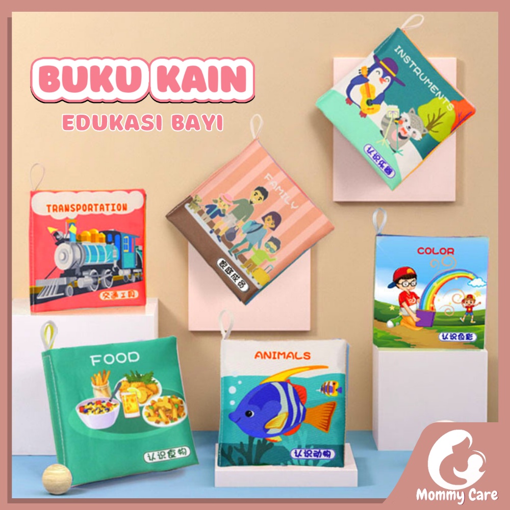 MOMMYCARE BUKU BAYI KAIN PENDIDIKAN KARTUN BUKU BANTAL ANAK BABY CLOTH BOOK