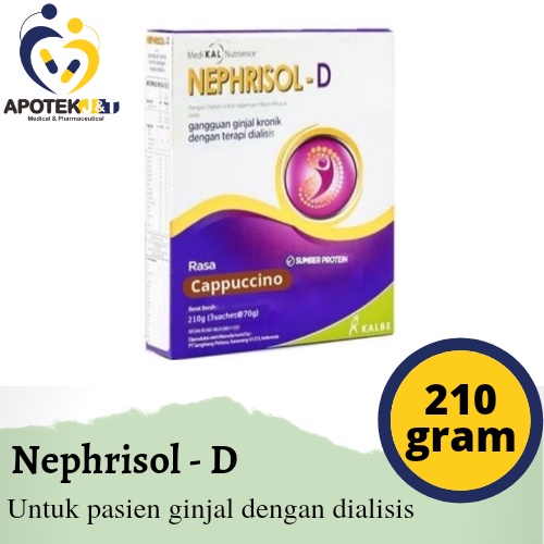 SUSU NEPHRISOL - D ISI 210 GR / NUTRISI PASIEN GINJAL DIALISIS / CUCI DARAH / SUPLEMEN GINJAL KRONIS BERAT