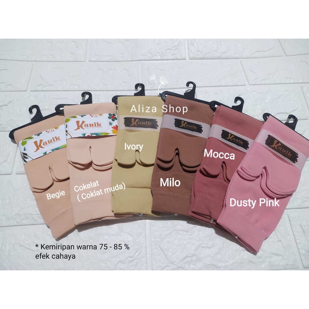 Kaos Kaki  Muslimah Jempol Polos Kanik Plain Size M, L, XL Panjang Pendek Good Quality