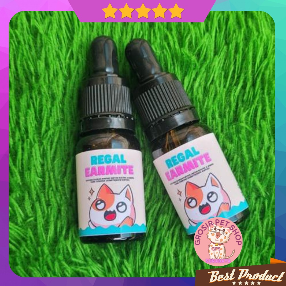 Regal Earmite Obat Anti Kutu Telinga dan Pembersih Kotoran Telinga Kucing Anjing