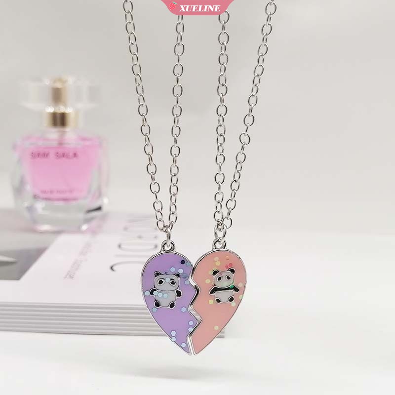 Fashion Teman Baik Baru Kalung magnet Menarik Sepasang panda Kecil Kartun Lucu Paduan Perhiasan Kalung Kecil Penjualan Panas [ZXL]