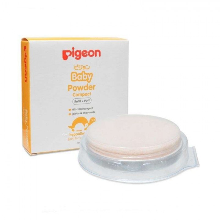 Pigeon Baby Compact Powder Cake / Refill + Puff 45gr 45 Gr Bedak Bayi