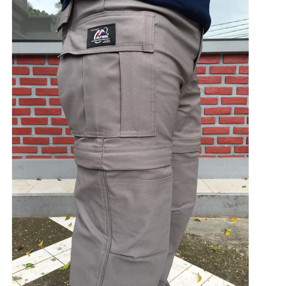 Menarik Celana Cargo/Lapangan/PDL Alpina Model Sambung Bahan Twill/Ribstok