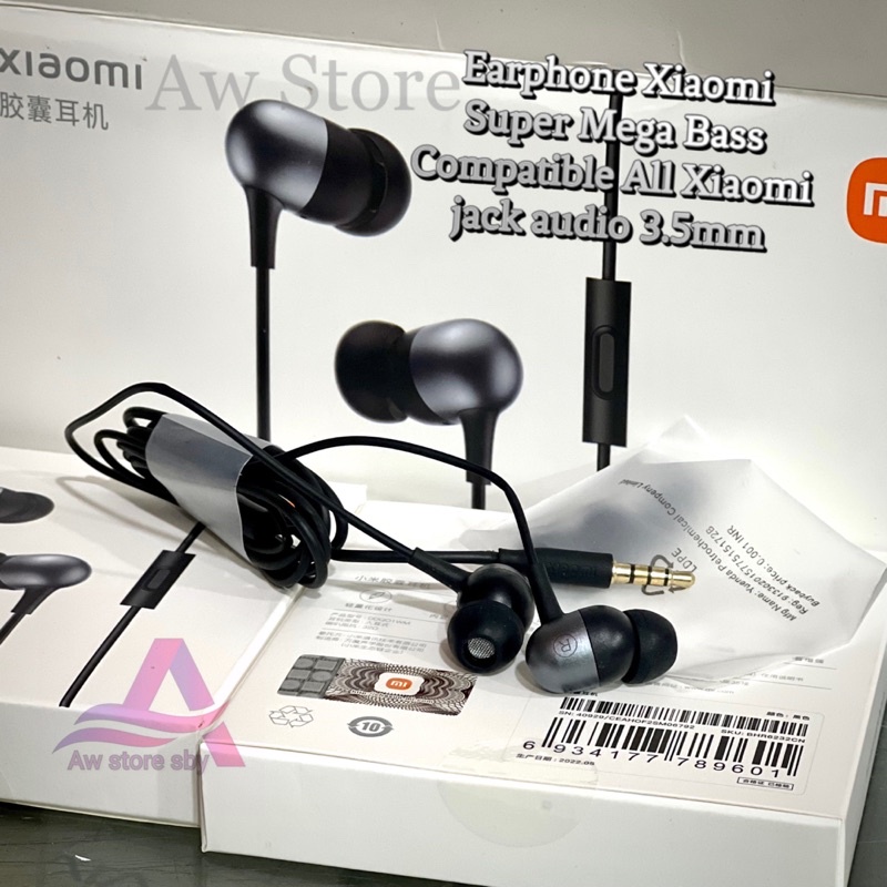 HEADSET XIAOMI BASS STEREO EARPHONE XIAOMI REDMI 8/9/10/NOTE 7/7 Pro/8 Pro/NOTE 9/NOTE 10/M3/X3/F3