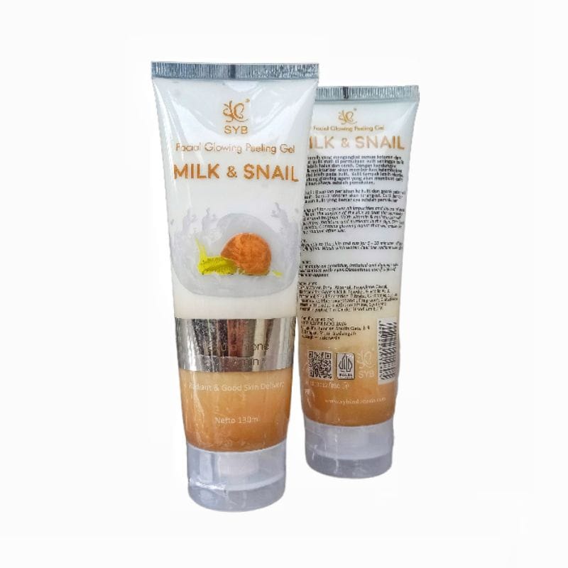 FACIAL GLOWING PEELING GEL MILK AND SNAIL WITH GLUTHATION -CRUB WAJAH