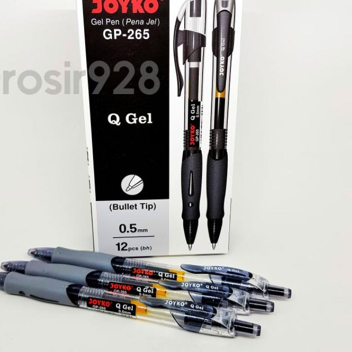 

✮✮ (Per 12) Pulpen / Ballpoint Gel Joyko Q Gel Pen GP 265 Hitam 0.5 mm