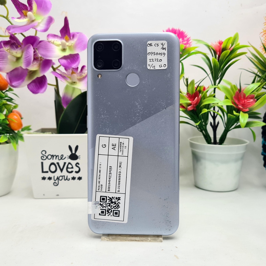 Realme C15 4/64GB Bekas Second Eks Grs Resmi ( MEDIATEK )