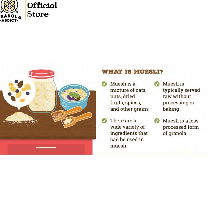 

[PRODUK FE9RI] Granola Addict - Roasted Muesli Fruit & Seed 500G CI8