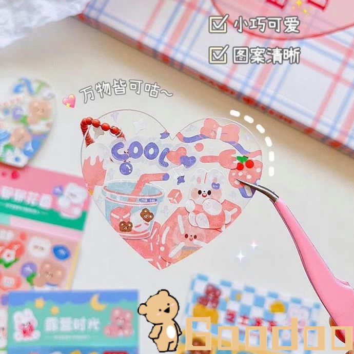 [Ready Stock❤️COD]36 Types Sticker Deco /Stiker Huruf/Stiker Label Buku Memo /PET Stiker Transparan Sticker Korea/ Stiker Dekorasi Buku Harian DIY/Laser Pita Stiker/Bunga Daisy Dekoratif Flowers Retro Stiker Hadiah -Doo