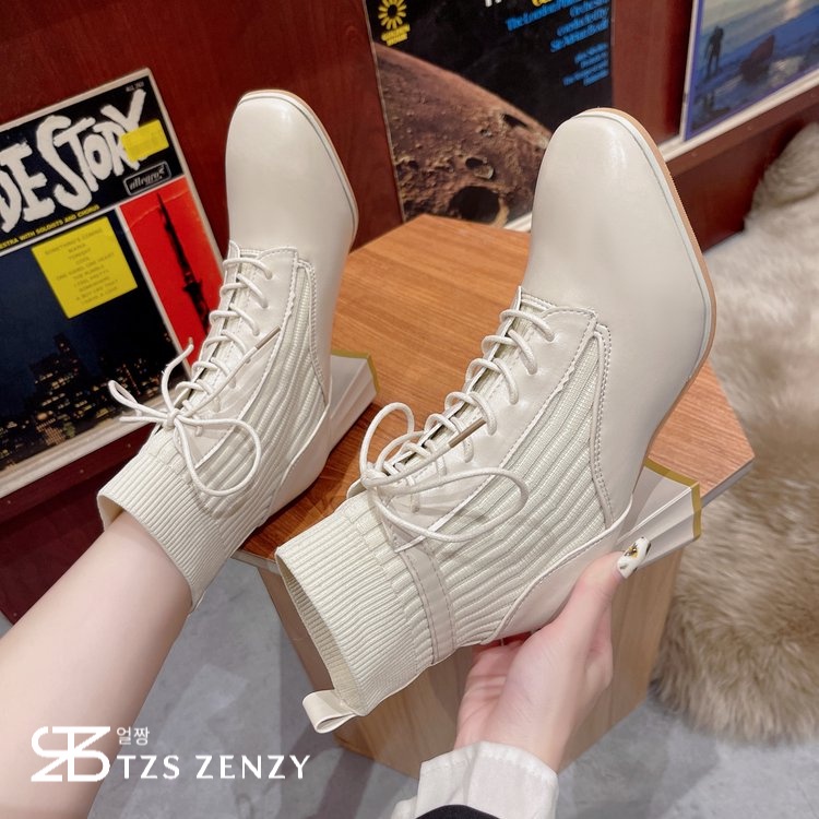 Viral  Tzs Zenzy Clarine Heels - Sepatu Boots Heels Wanita - Boots Heels Modis - Boots Heels