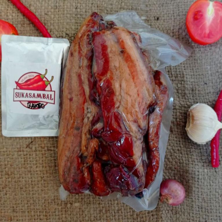 

★ 500 gram Daging Babi Asap Sei babi smokey pork lezat murah ➪