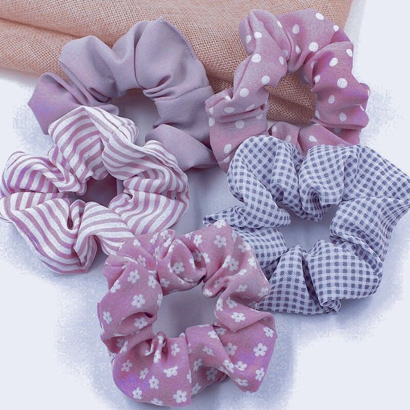 produk bundle 500 pcs scrunchie ikat rambut grosir souvenir pernikahan