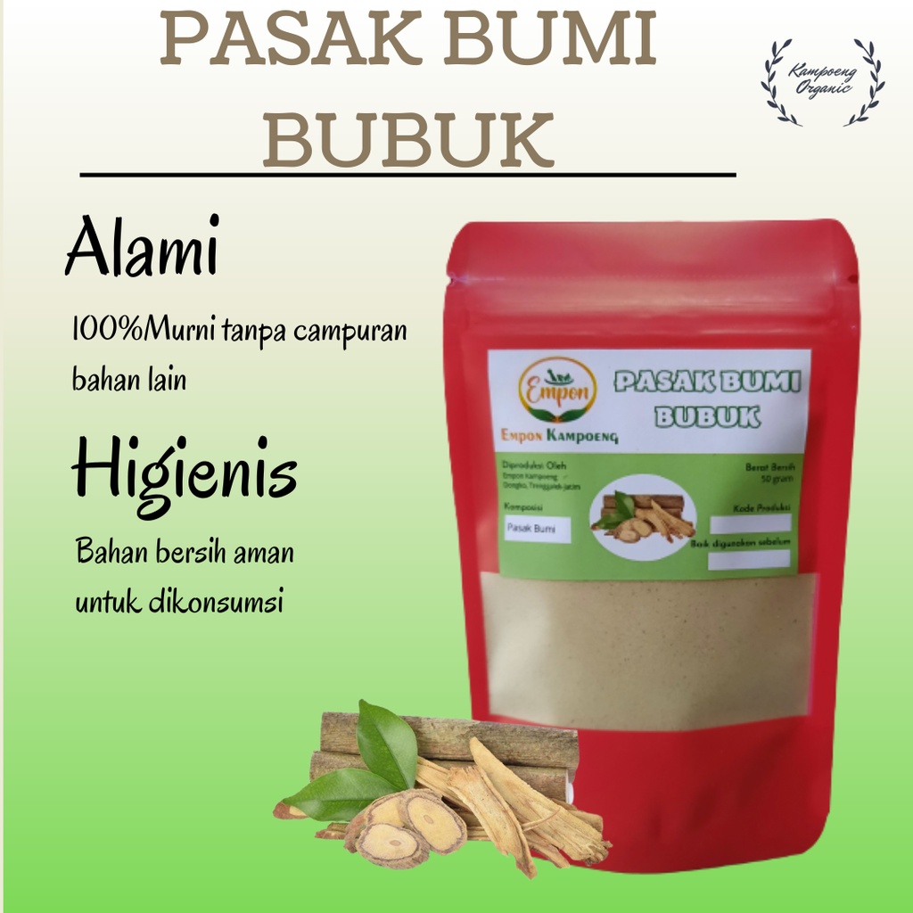 

Akar Pasak Bumi Tongkat Ali Bubuk Serbuk Halus Minuman Jamu Herbal Tradisional Asli Alami Murni Organik