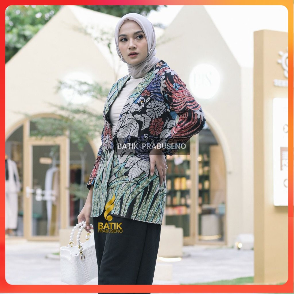 Batik Prabuseno - PATRICIA Blazer Batik Wanita Lengan Panjang