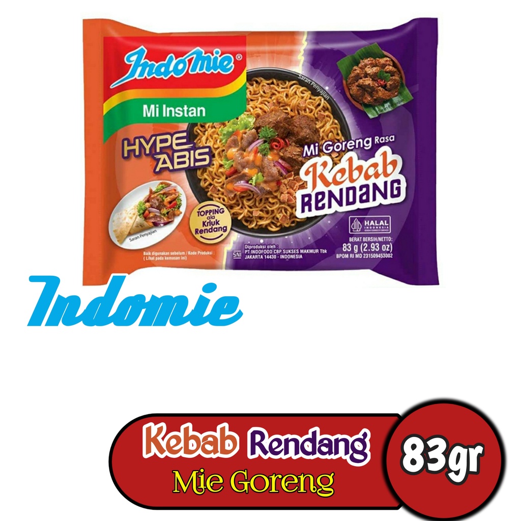 

Indomie Kebab rendang 83gr