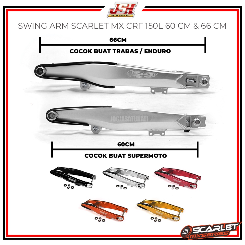 Swing Arm Scarlet CRF KLX WR 155 Lengan Ayun Garpu Belakang Motor CRF 150L KLX 150 Bigfoot BF Dtrack