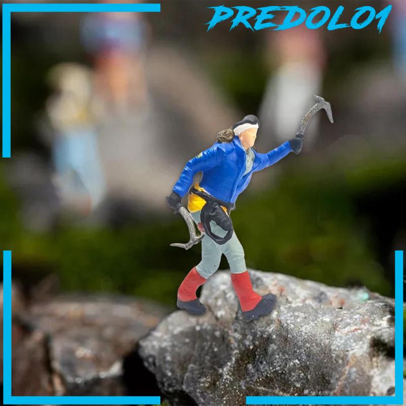 [Predolo1]1 /87 Figure Pendaki Orang Miniatur Model Orang Untuk Dekorasi Layout