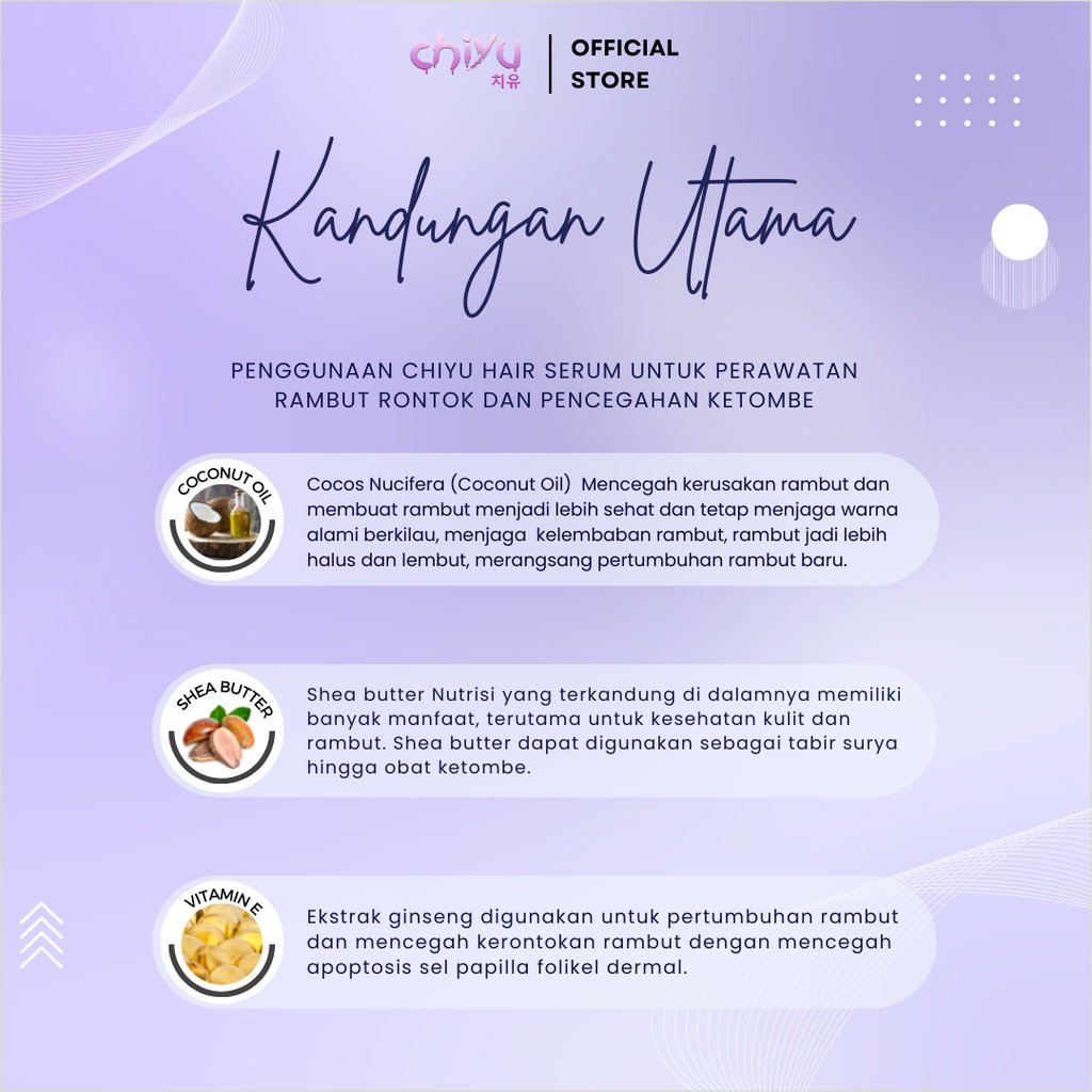 Chiyu Hair Serum Perawatan Rambut Rontok Bercabang Keratin Hair Treatment