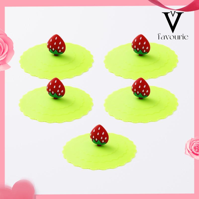 CODTutup Cangkir Silikon Kreatif Penutup Mangkuk Tertutup Anti Bocor Tahan Debu-FA