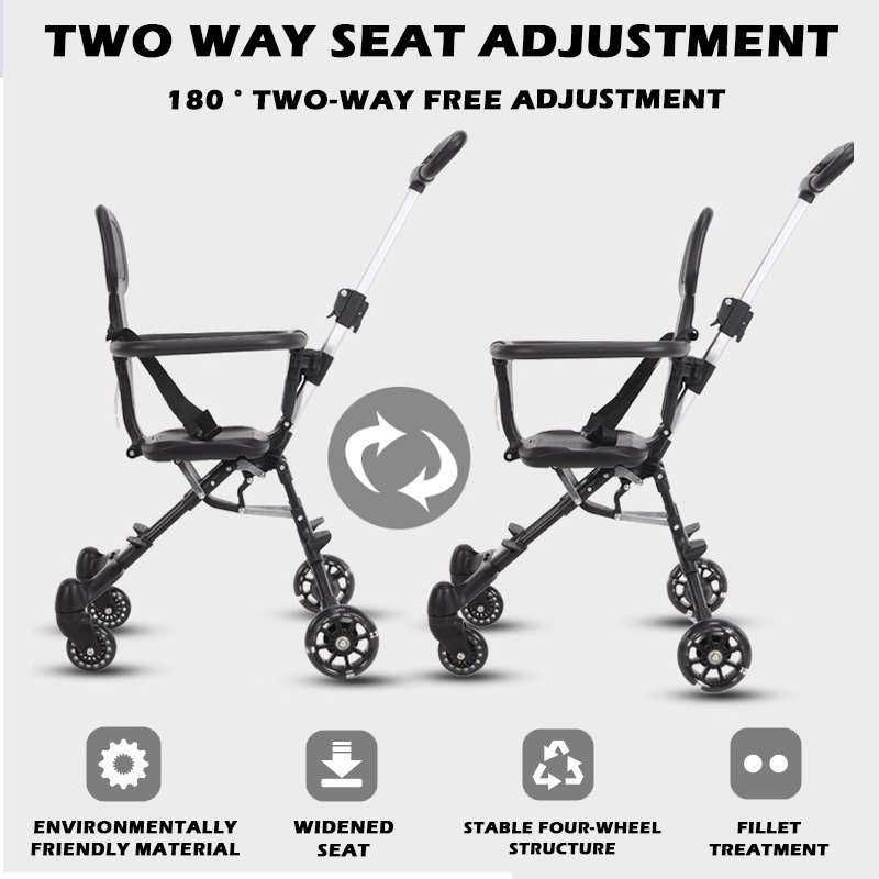 Mmflight Stroller Baby Lipat Kereta Dorong Bayi 2 Arah Traveling Cabin Size