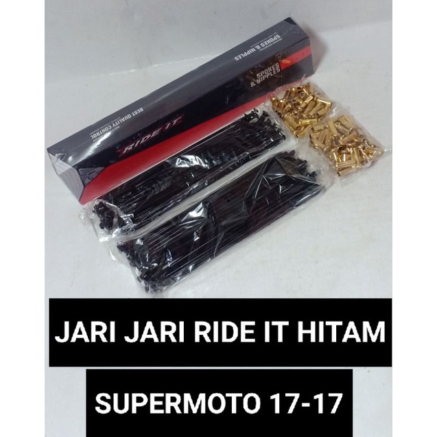 JARI JARI RIDE IT HITAM SUPERMOTO KLX RING 17 JARI JARI RIDE IT KLX SUPERMOTO RING 17/17