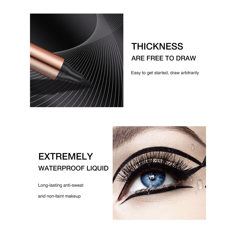 My Line Waterproof Easy Liquid Eyeliner  Pen Waterproof And Dramatic  Liner  Hitam Waterproof Eyeliner Pen Pencil Tahan Lama