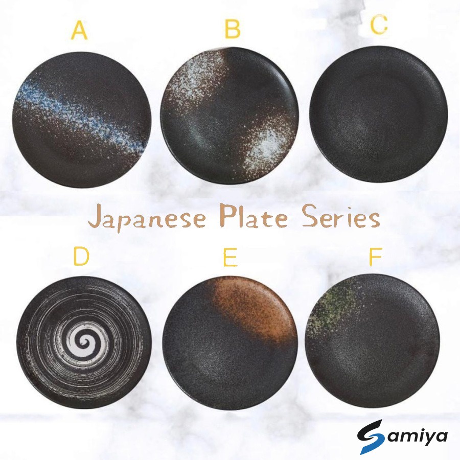 japanese style ceramic plate round / piring makan snack keramik jepang korea model bulat