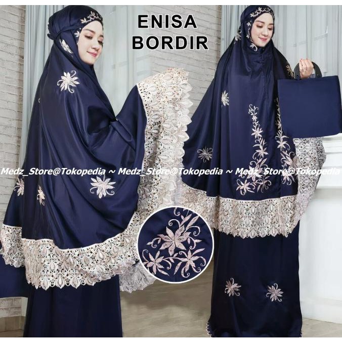 Medz_Store Enisa Mukena Dewasa Renda Bordir Jumbo Siti Khadijah