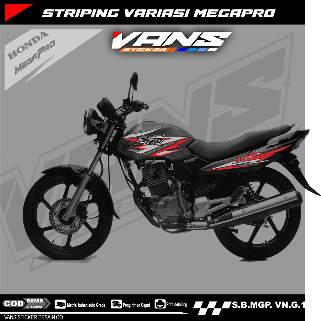 Striping motor megapro primus - sticker variasi motor megapro primus