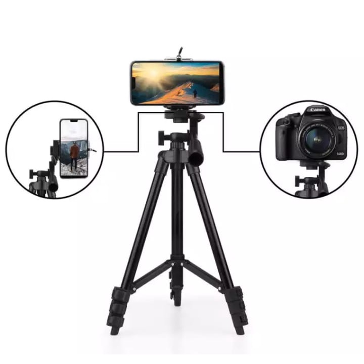 Tripod TF-3120 Black Edition-Tripod Kamera 3120 Free Holder U Stainless With 3x Extend Leg