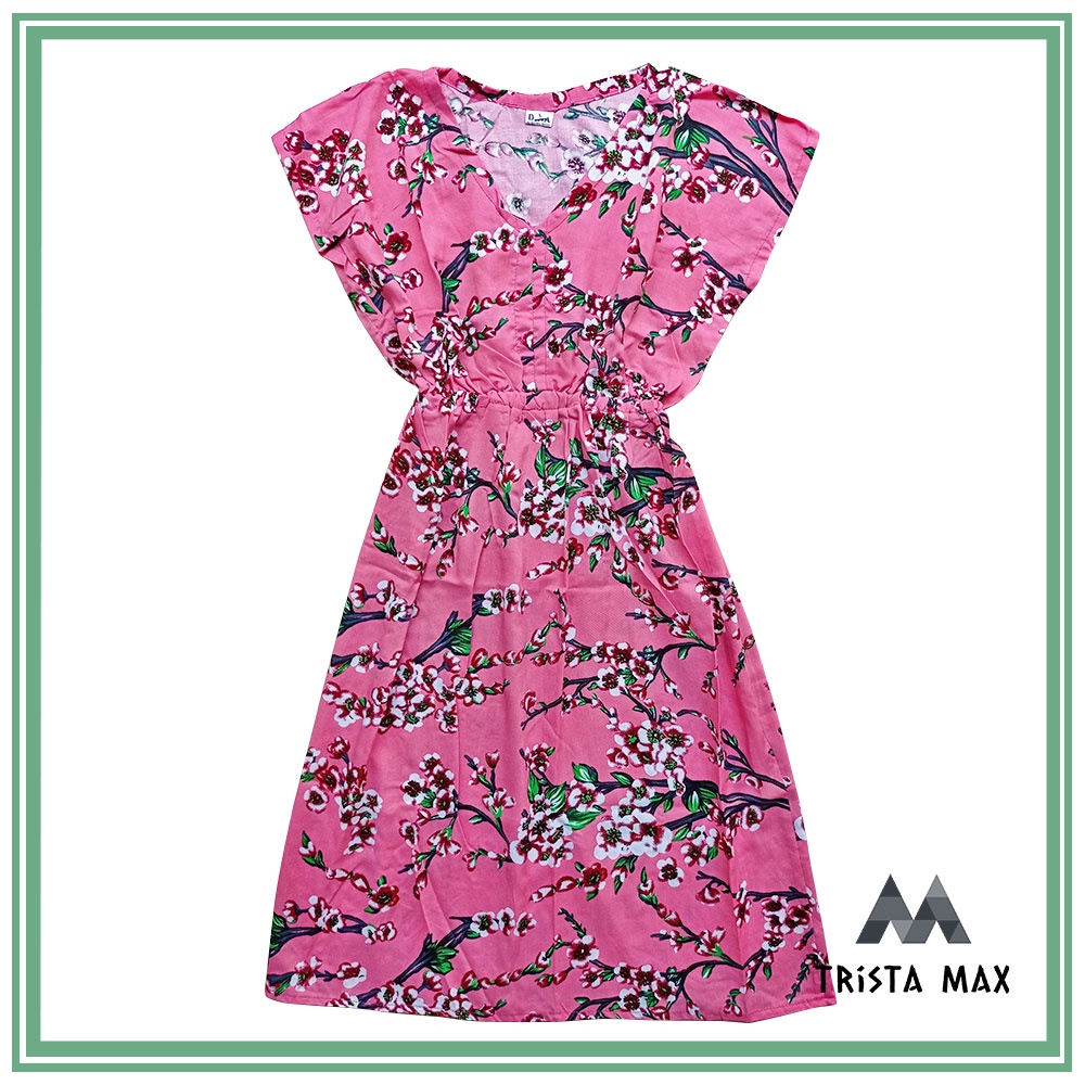 Daster Bunga-bunga Anak Perempuan - Dress Manohara Motif Floral Remaja Tanggung 10-13 Tahun