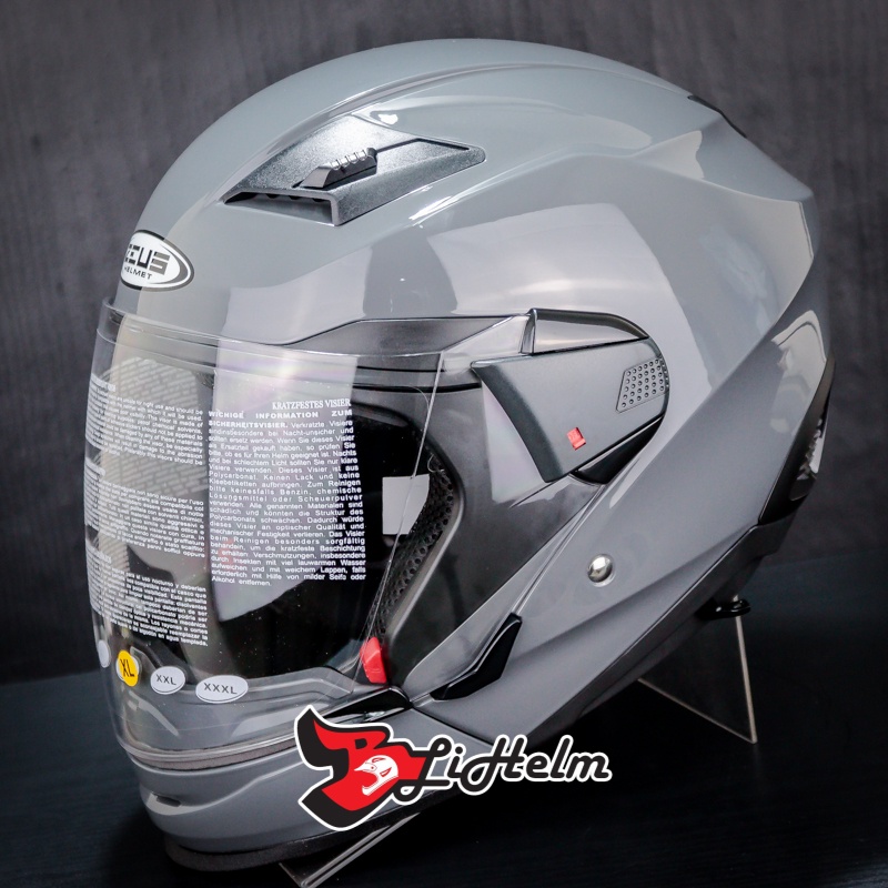 ZEUS HELM ZS611C | GREY 11C | SOLID ZS 611C DOUBLE VISOR