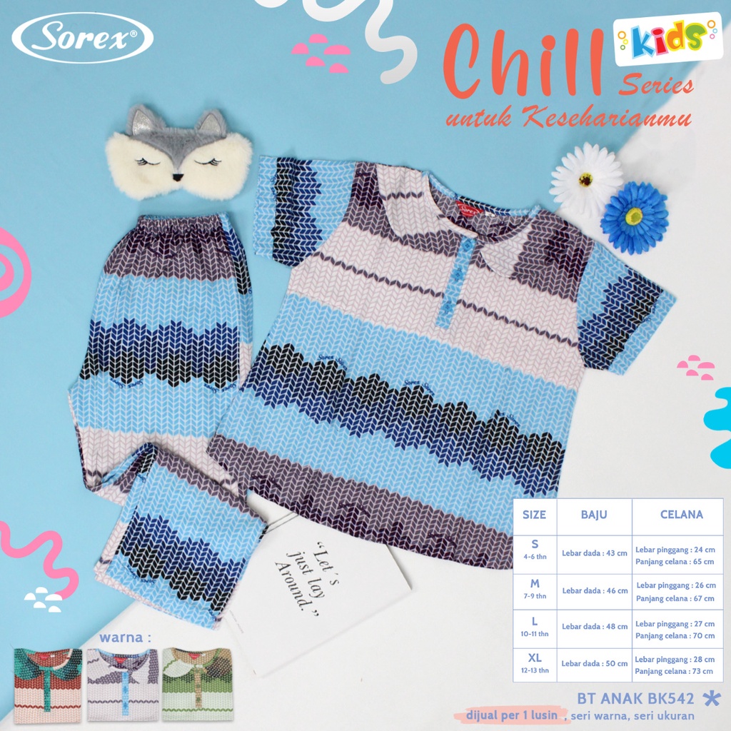 Baju Tidur Anak Perempuan Cewek 542 Sorex Kids